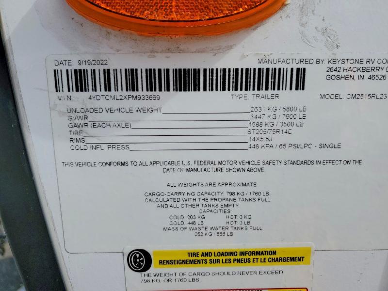 2023 Keystone Coleman Camper