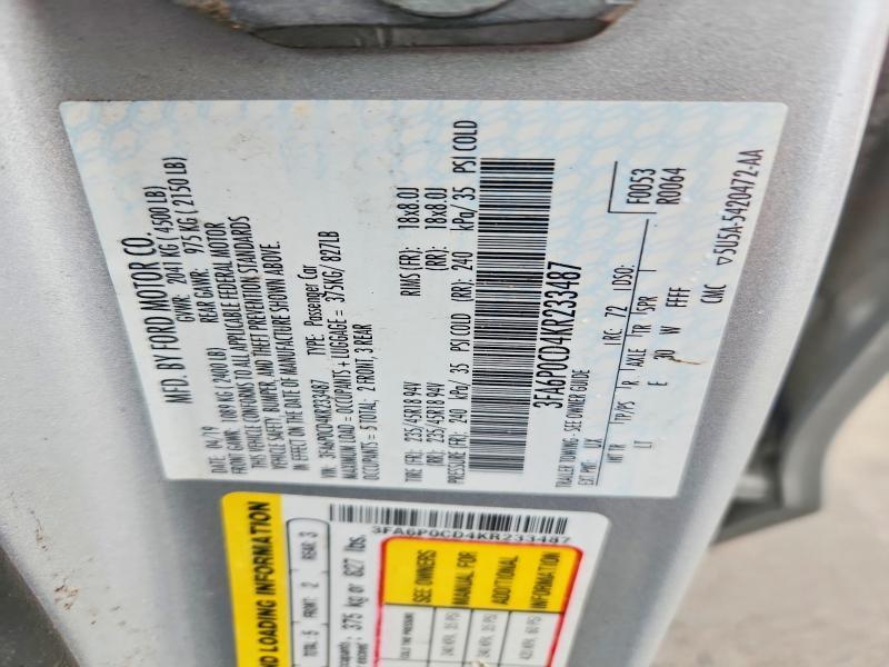 2019 Ford Fusion sel