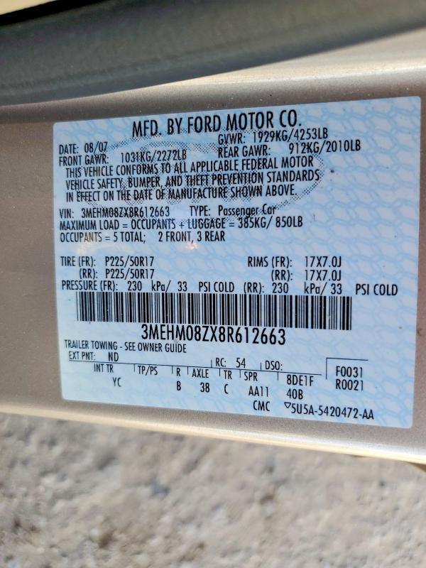 2008 Mercury Milan Premier