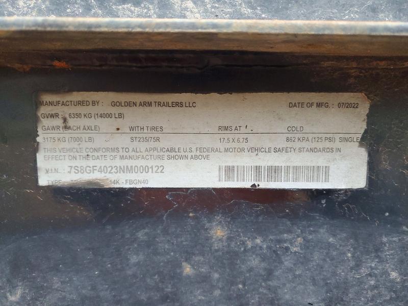 2022 Golden ARM Flatbed Trailer