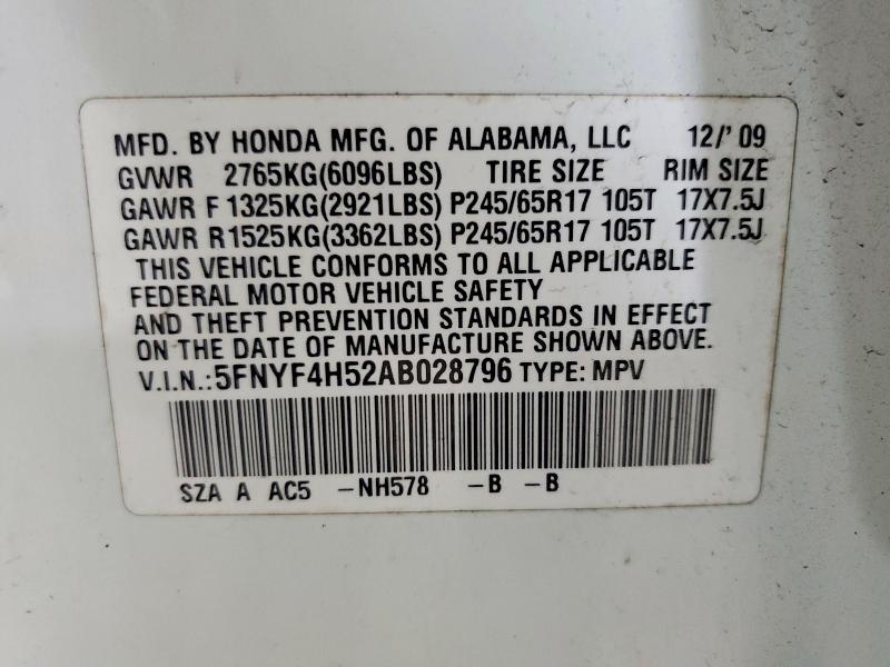 2010 Honda Pilot exl
