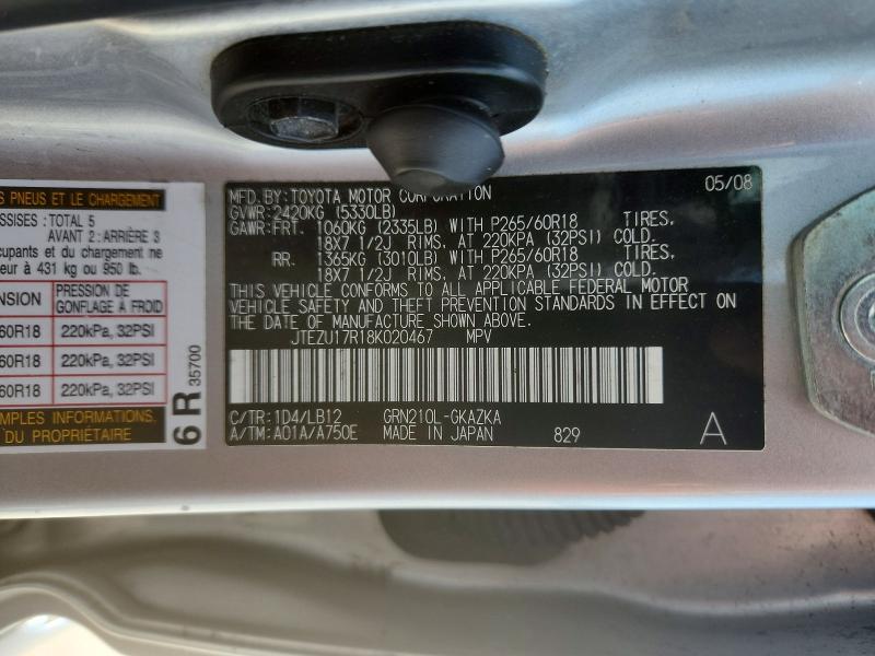 2008 Toyota 4runner Limited