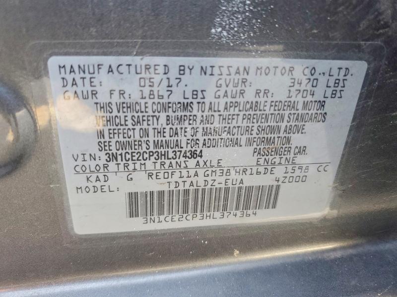 2017 Nissan Versa Note sv