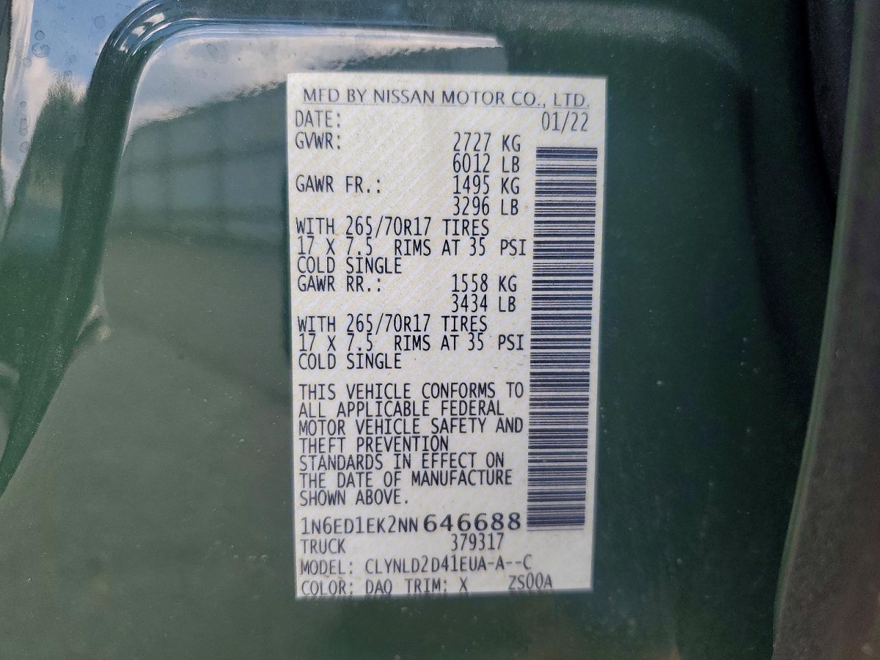 2022 Nissan Frontier PRO-4X