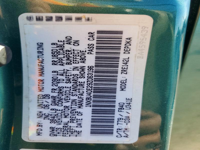 2009 Toyota Corolla le