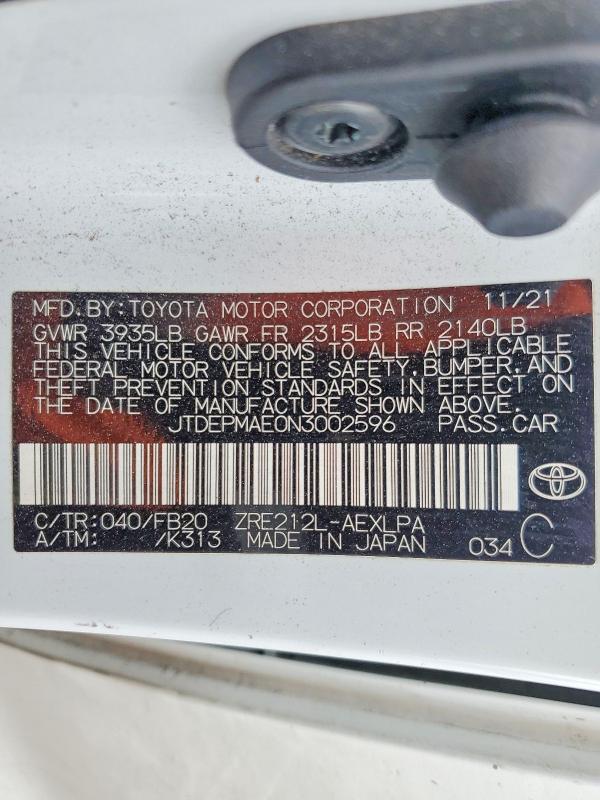 2022 Toyota Corolla le