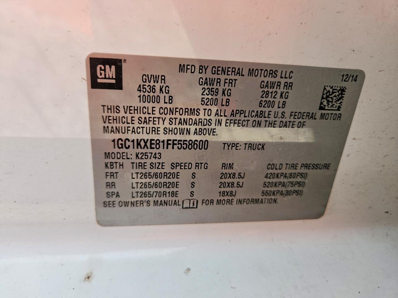 2015 Chevrolet Silverado K2500 High Country