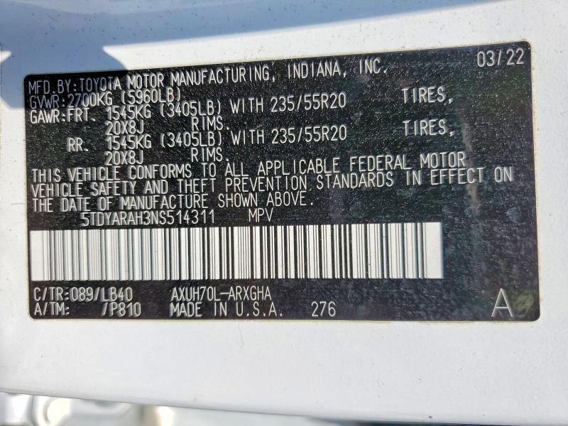 2022 Toyota Highlander Hybrid Limited