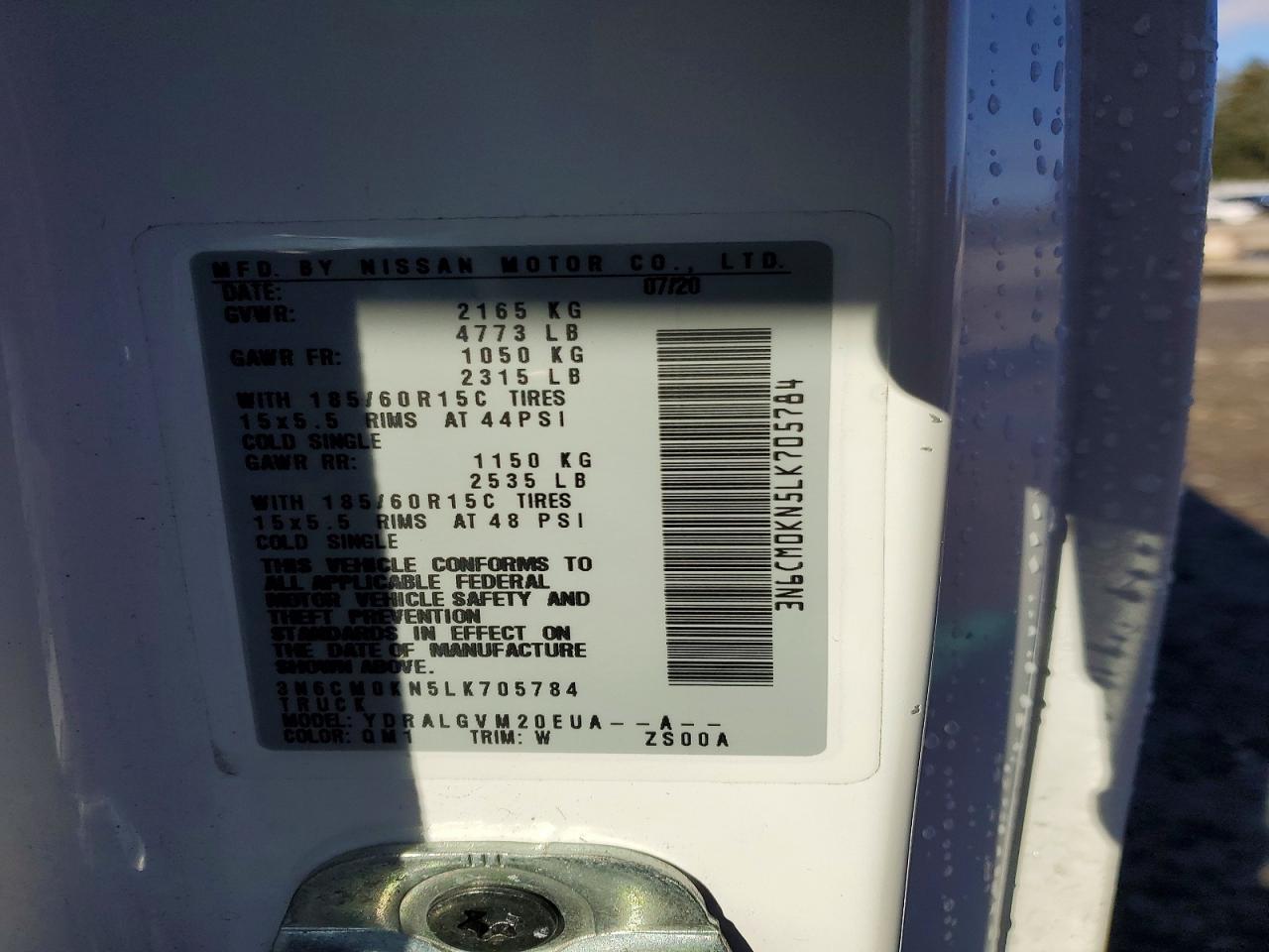 2020 Nissan NV200 SV