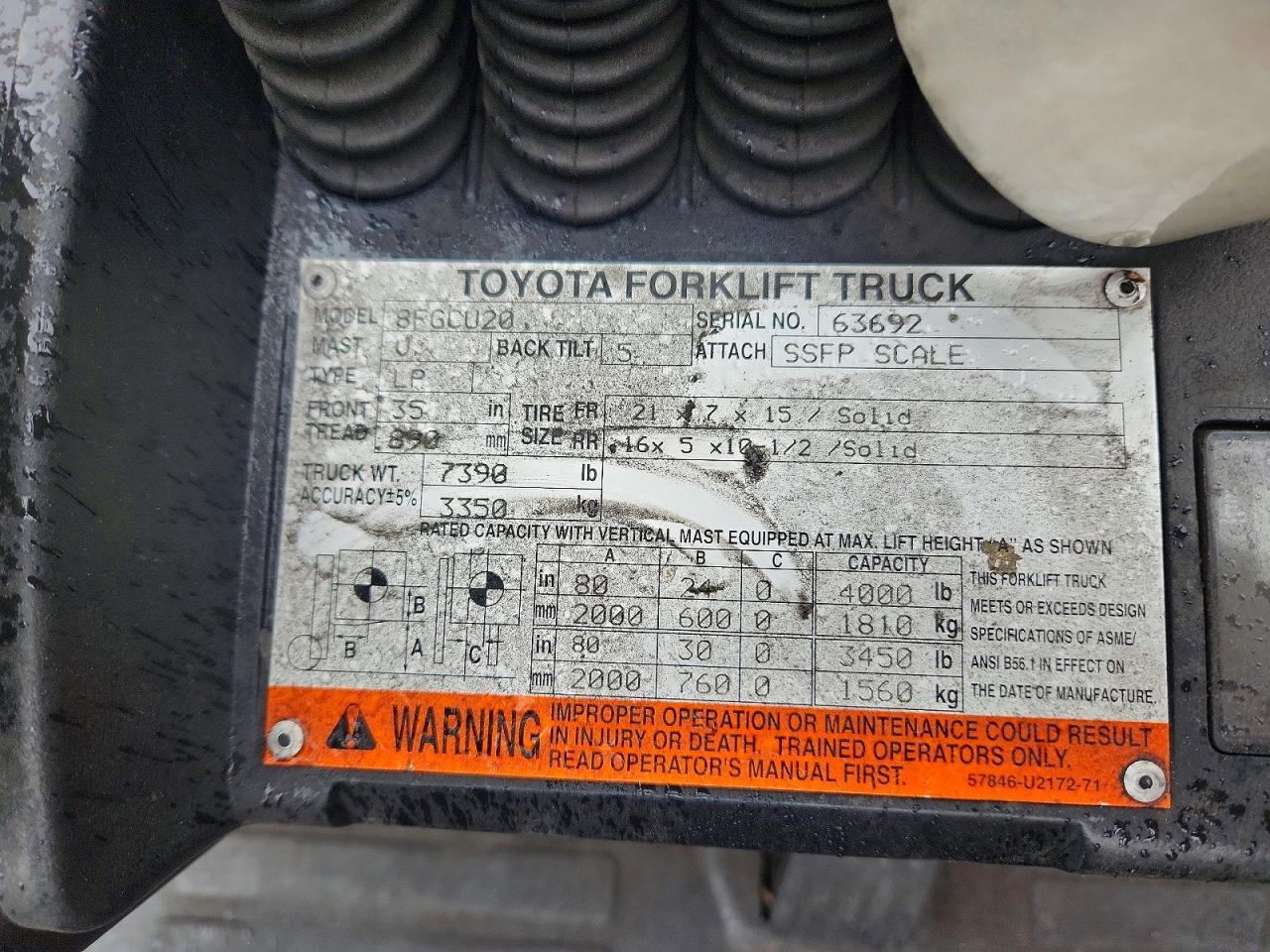 2014 Toyota 2014 Toyt Forklift