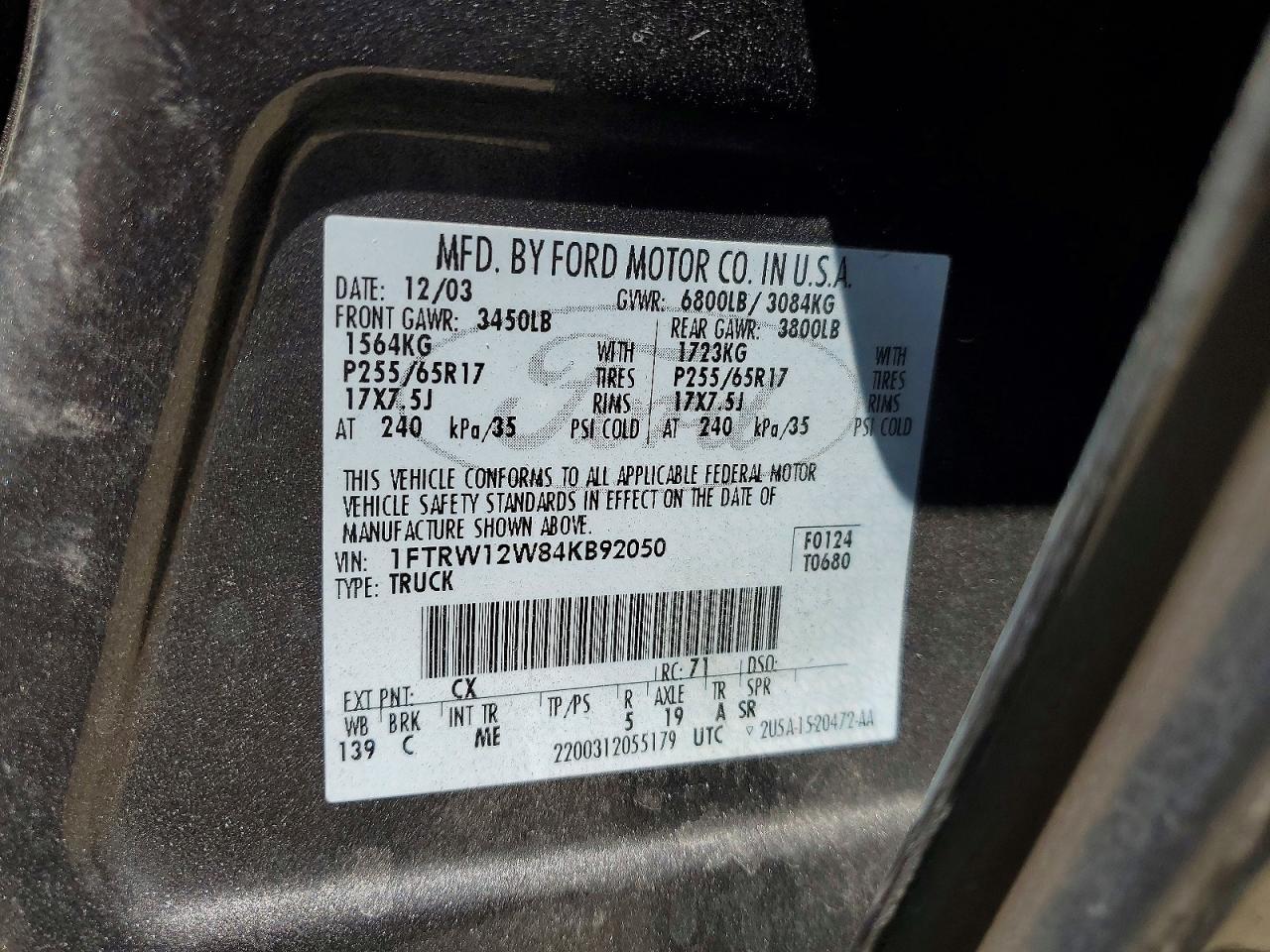 2004 Ford F150 Supercrew