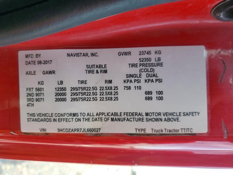 2018 International LT625