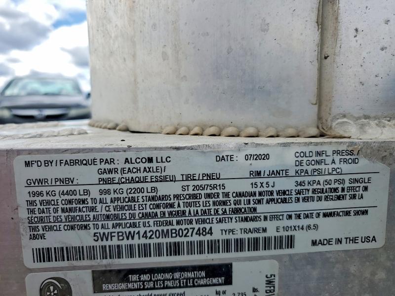 2021 Alcom E 101X14 Enclosed Snowmobile Trailer