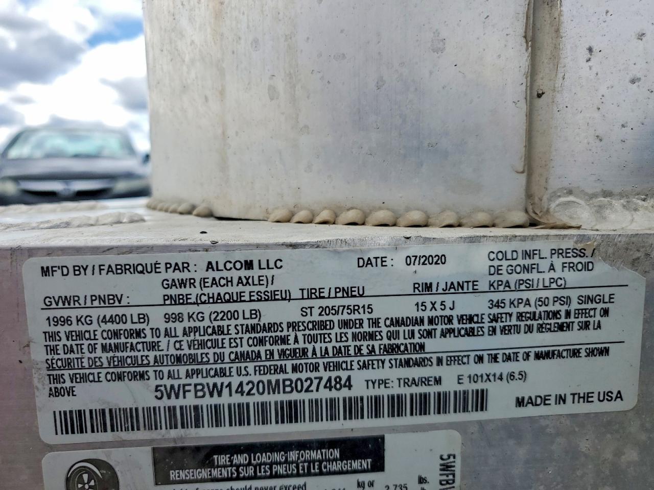 2021 Alcom E 101X14 Enclosed Snowmobile Trailer