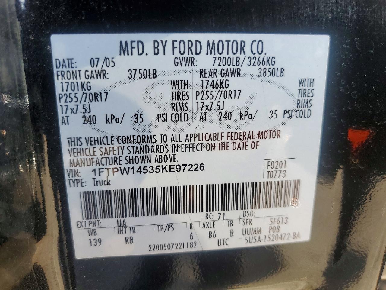 2005 Ford F150 Supercrew