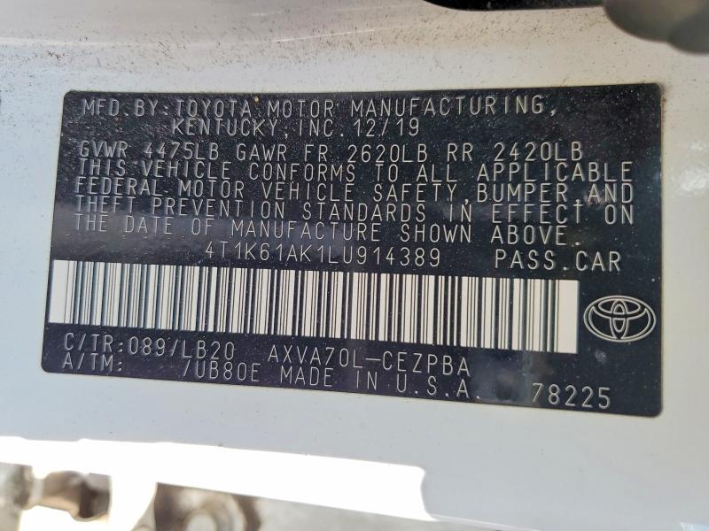 2020 Toyota Camry xse