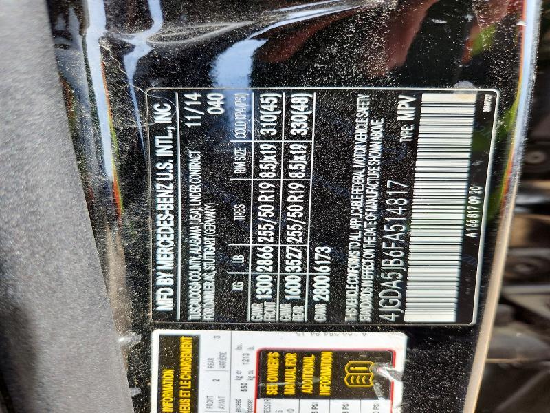 2015 Mercedes-Benz Ml 350