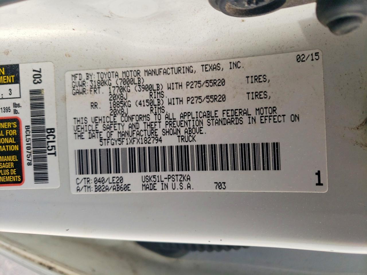 2015 Toyota Tundra Platinum