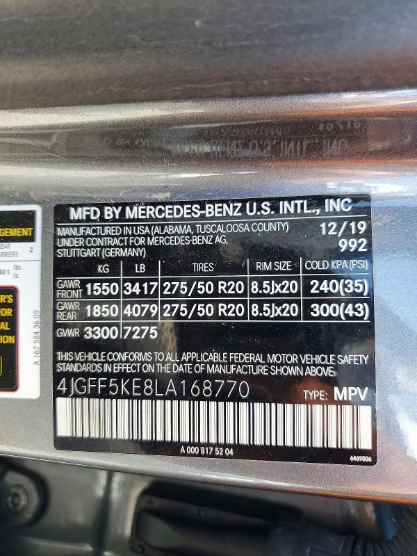 2020 Mercedes-Benz Gls 450 4matic