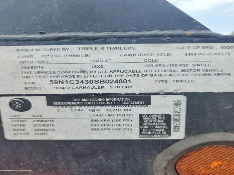 2025 Triple R Equipment Trailer