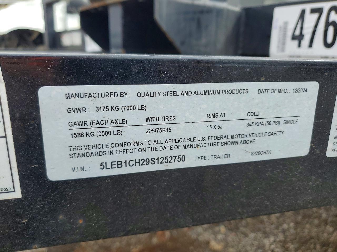 2025 Quality Steel 8320CH7K Equipment Trailer