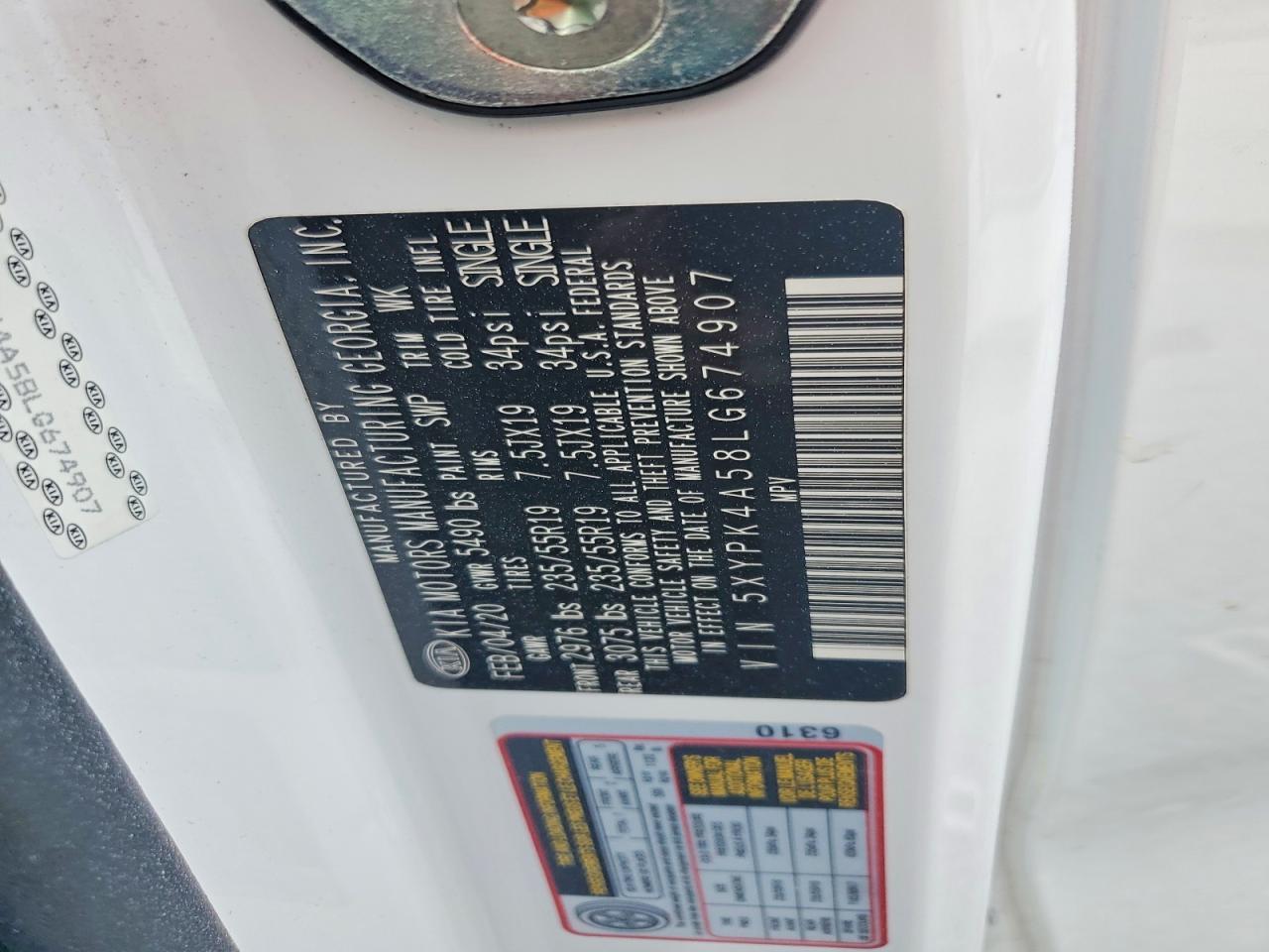 2020 KIA Sorento sx V6