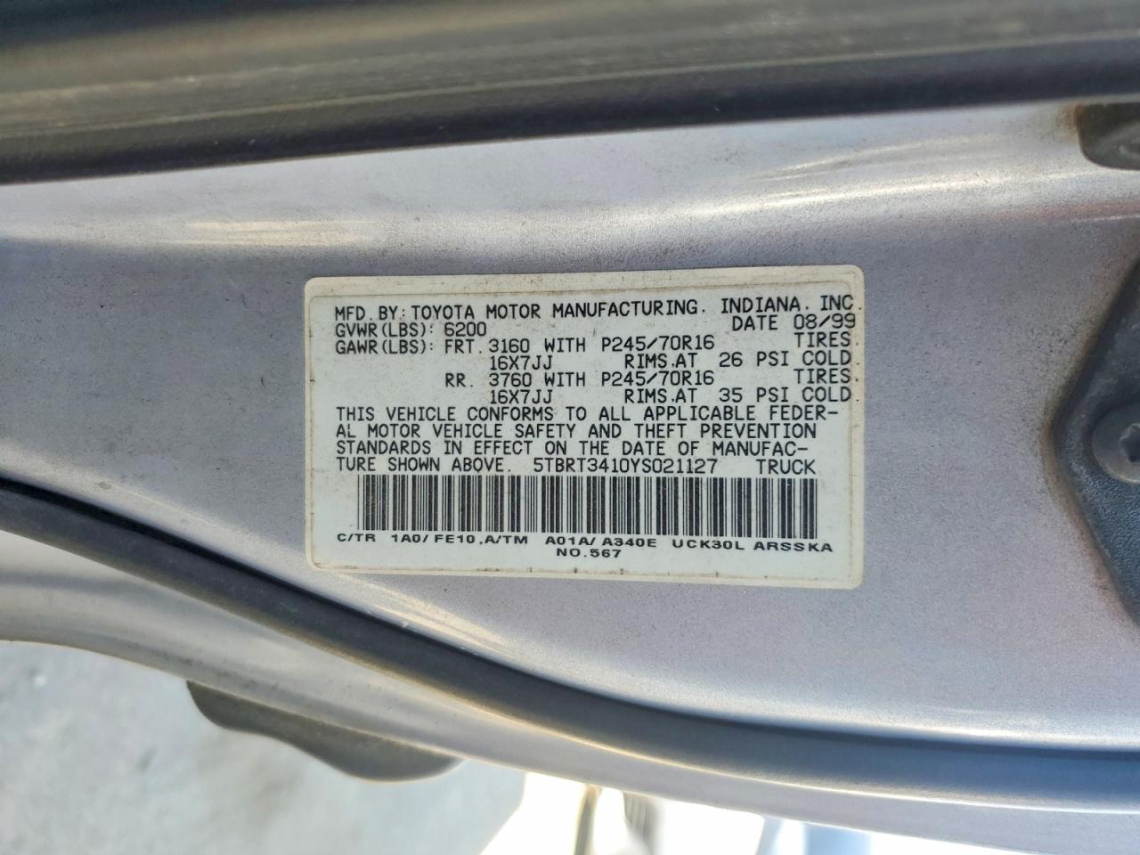 2000 Toyota Tundra SR5