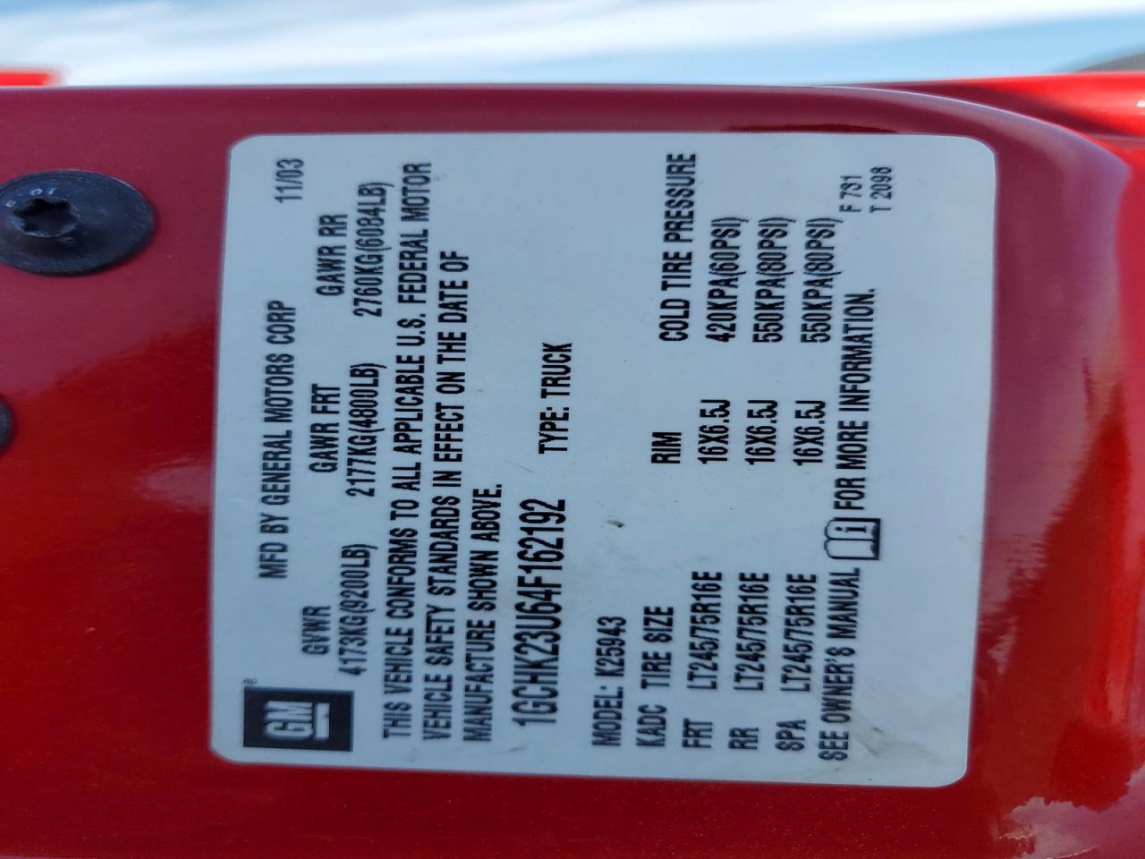 2004 Chevrolet Silverado K2500 Heavy Duty