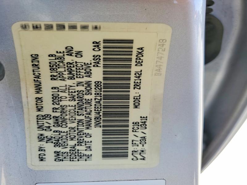 2010 Toyota Corolla le