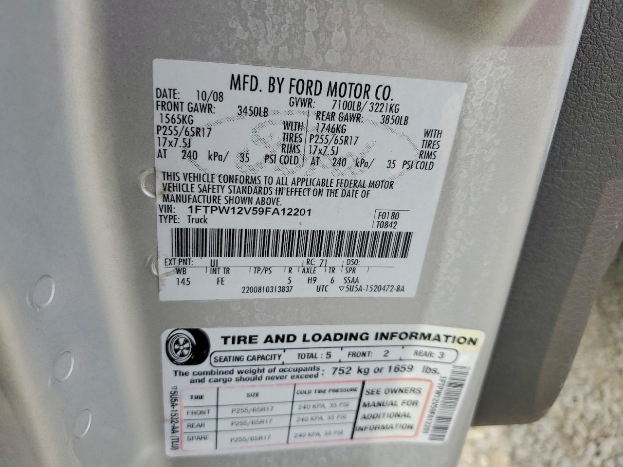 2009 Ford F150 Supercrew
