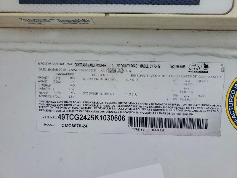 2019 Unknown 2019 Contract CMC6070-24 Horse Trailer
