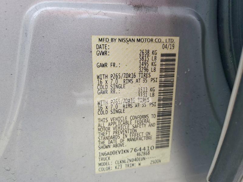 2019 Nissan Frontier sv