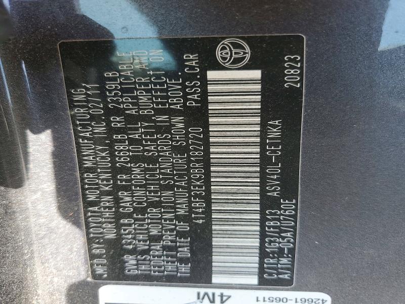 2011 Toyota Camry le