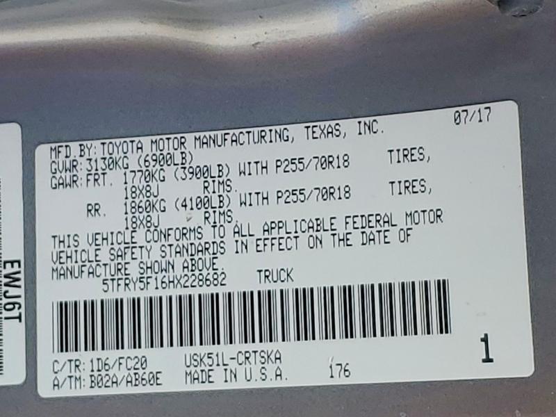 2017 Toyota Tundra SR5