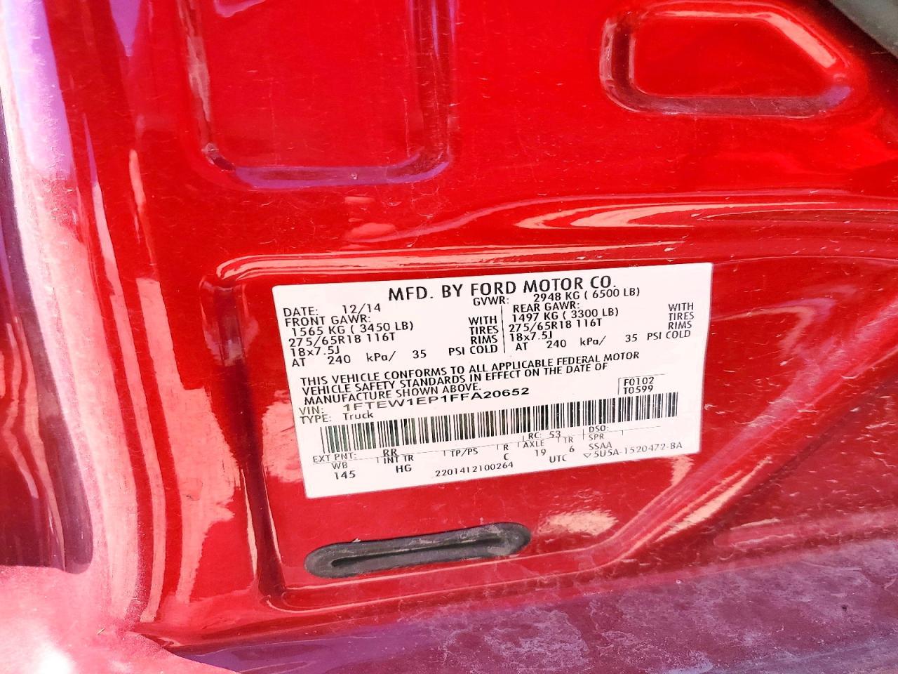 2015 Ford F150 Supercrew