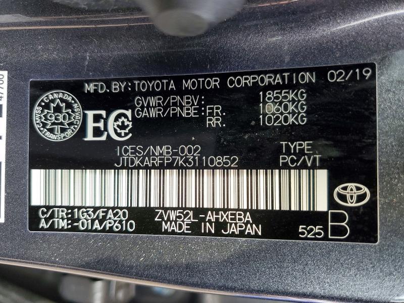 2019 Toyota Prius Prime Plus