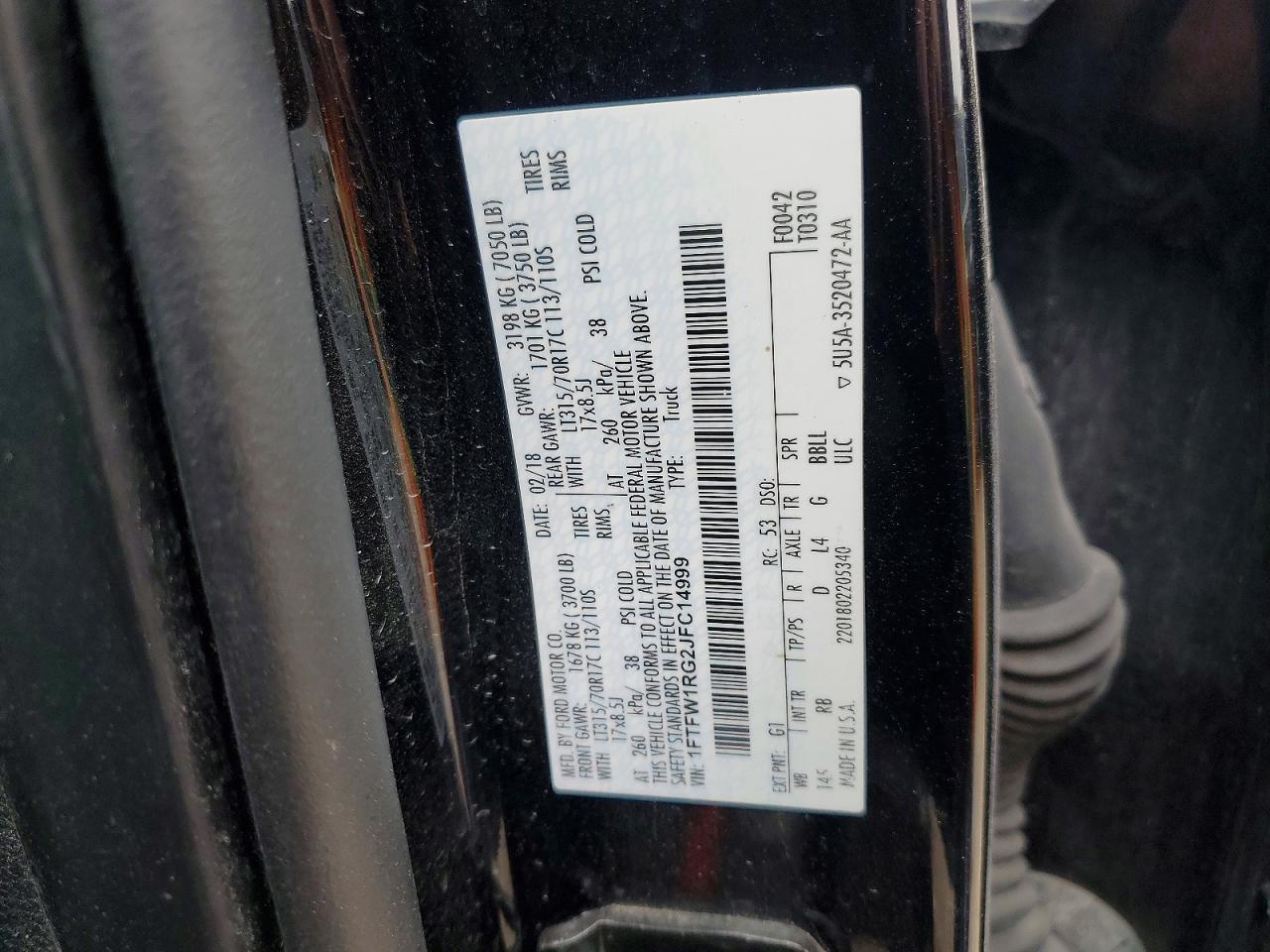 2018 Ford F150 Raptor