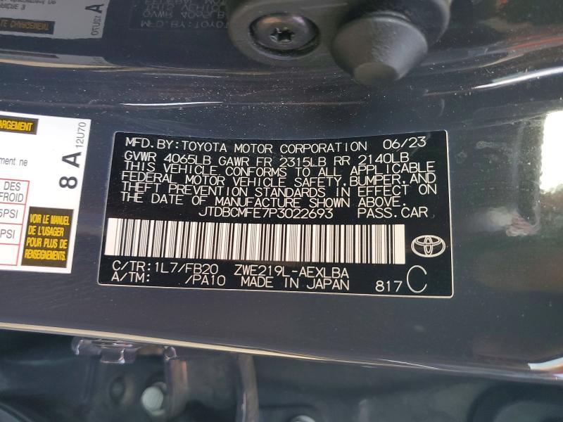 2023 Toyota Corolla Hybrid le