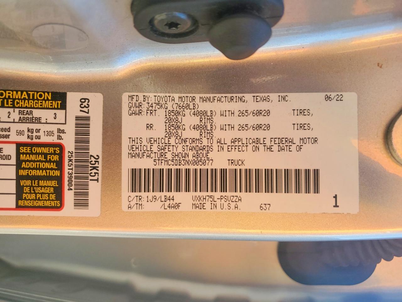 2022 Toyota Tundra 1794 Edition HV