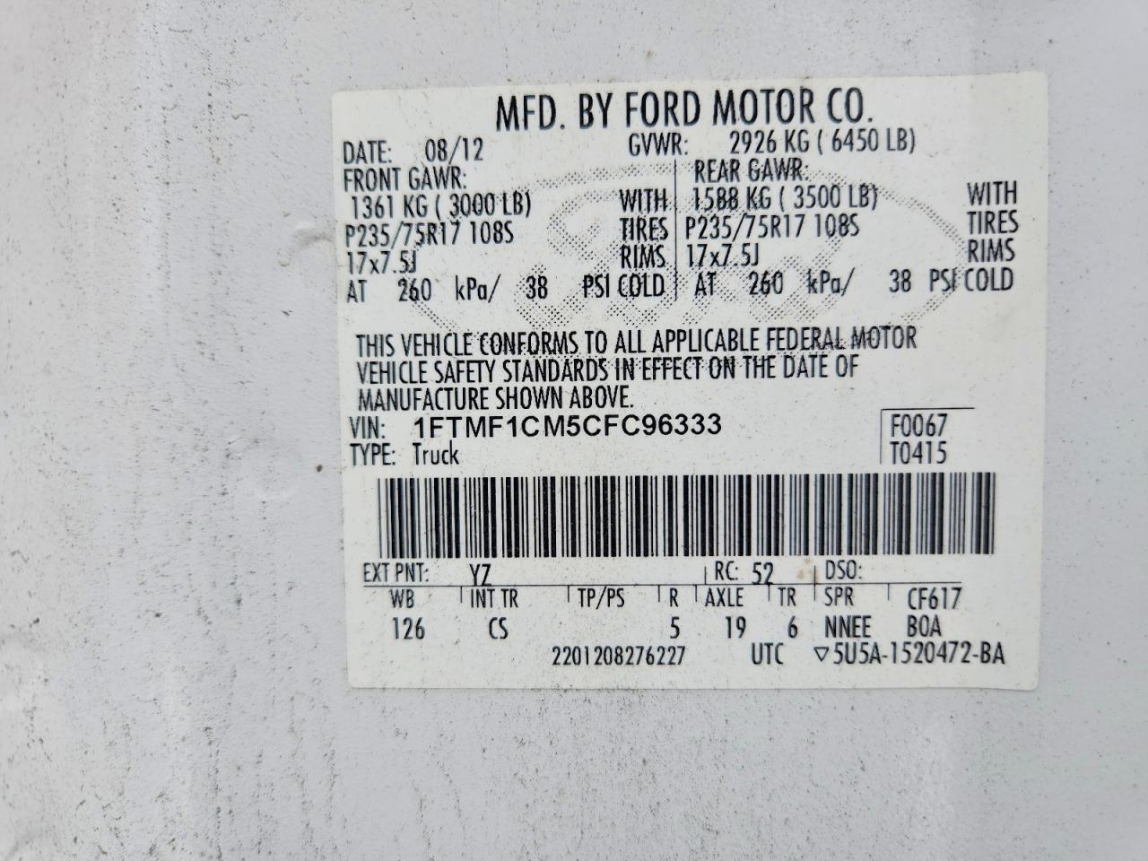 2012 Ford F150