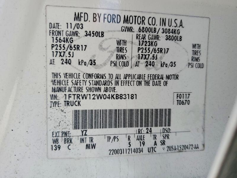 2004 Ford F150 Supercrew