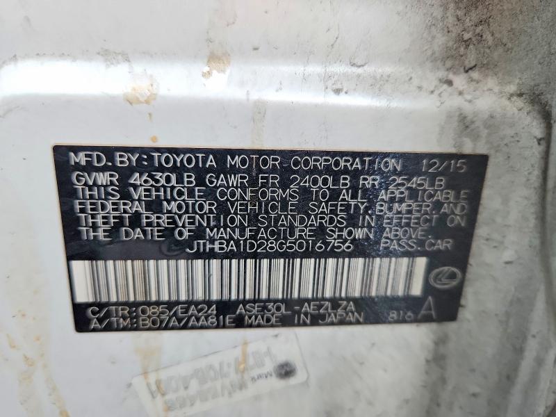 2016 Lexus Is 200t