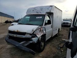 Salvage trucks for sale at Woodhaven, MI auction: 2005 Chevrolet Express Delivery Truck