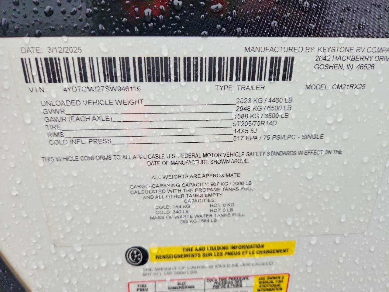 2025 Keystone Coleman Camper