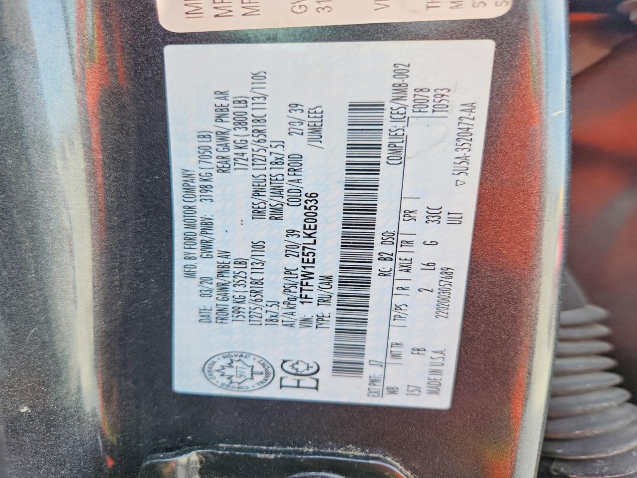 2020 Ford F150 Supercrew