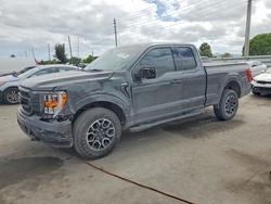 Salvage cars for sale from Copart Miami, FL: 2021 Ford F150 Super Cab