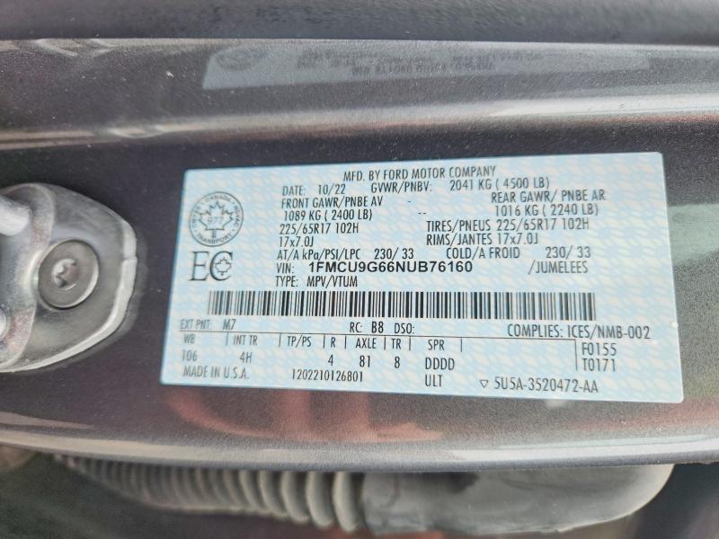 2022 Ford Escape se