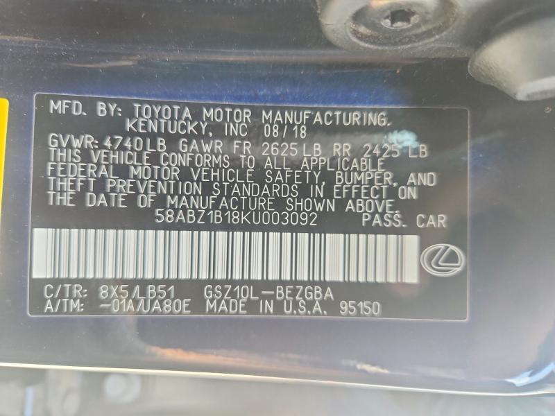 2019 Lexus Es 350 Luxury