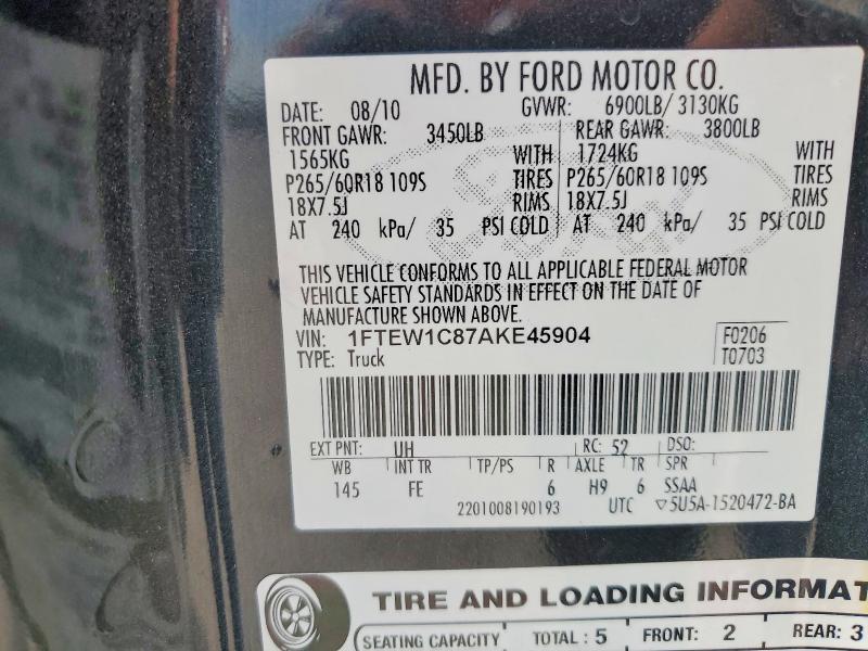 2010 Ford F150 Supercrew