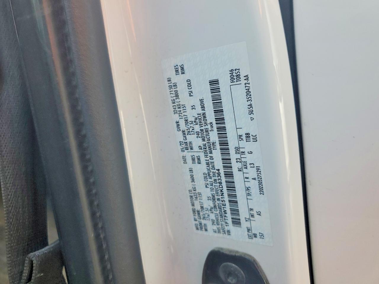 2022 Ford F150 Supercrew